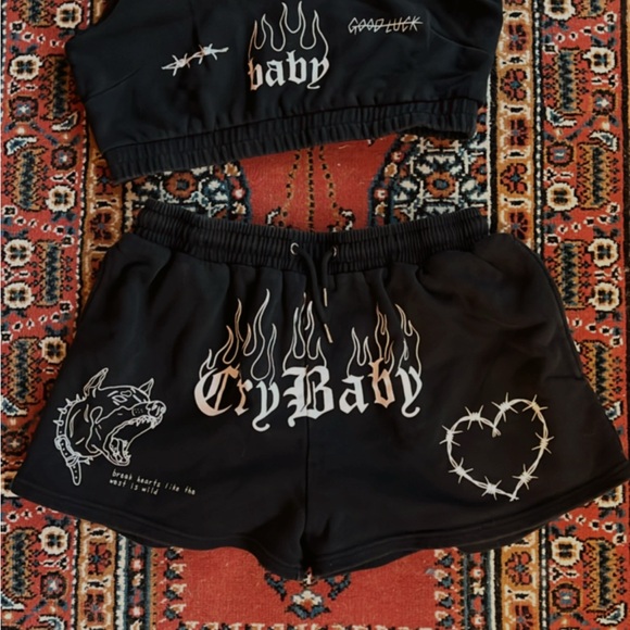 Born Dead Clothing Other - Cry Baby Black Two-Piece Set